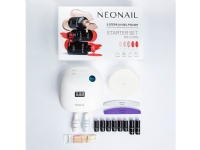 Neglelampe Elisium NEONAIL_SET De Luxe LED 36W/48 LCD Display + Neglerenser 50ml + Acetone 50ml + Polermaskine 100/180 + Fil 100/180 + Træpinde + Vatpude + Top Shine Bright 7,2ml + Hard Base 7,2ml + Top Velour 3ml + Neglelak